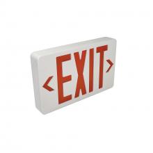  NX-603D-LED - Dual Color LED Exit Sign with Battery Backup, Selectable Red or Green Letters, White Housing