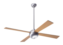  BAL-BA-52-MP-NL-001 - Ball Fan; Brushed Aluminum Finish; 52" Maple Blades; No Light; Fan Speed Control