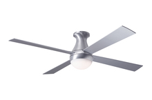  BAL-FM-BA-42-WH-652-002 - Ball Flush Fan; Brushed Aluminum Finish; 42" White Blades; 20W LED; Fan Speed and Light Control