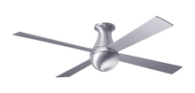  BAL-FM-BA-52-WH-NL-002 - Ball Flush Fan; Brushed Aluminum Finish; 52" White Blades; No Light; Fan Speed and Light Control