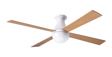  BAL-FM-GW-42-MP-NL-001 - Ball Flush Fan; Gloss White Finish; 42" Maple Blades; No Light; Fan Speed Control