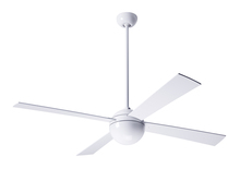  BAL-GW-42-AL-NL-001 - Ball Fan; Gloss White Finish; 42" Aluminum Blades; No Light; Fan Speed Control