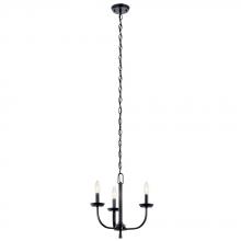 Kichler 52383BK - Kennewick 3 Light Chandelier - Black