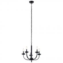Kichler 52385BK - Kennewick 5 Light Chandelier - Black