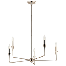  52689PN - Alvaro 30 Inch 5 Light Chandelier in Polished Nickel