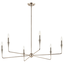  52690PN - Alvaro 40 Inch 6 Light Chandelier in Polished Nickel