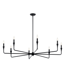  52691BK - Alvaro 50 Inch 8 Light Chandelier in Black