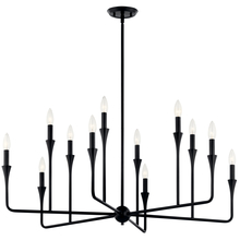  52692BK - Alvaro 39.75 Inch 12 Light Multi-Tier Chandelier in Black