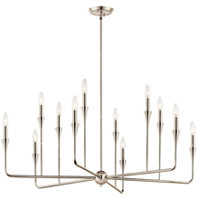  52692PN - Alvaro 39.75 Inch 12 Light Multi-Tier Chandelier in Polished Nickel