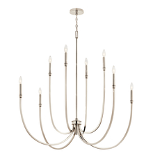  52699PN - Malene 45.25 Inch 8 Light Foyer Chandelier in Polished Nickel