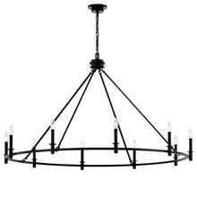  52707BK - Carrick 54.25 Inch 10 Light Chandelier in Black