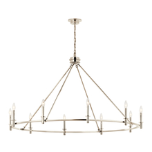  52707PN - Carrick 54.25 Inch 10 Light Chandelier in Polished Nickel