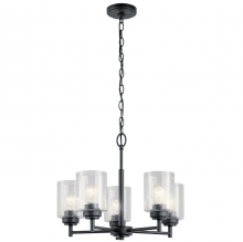 Kichler 44030BK - Winslow 5 Light Chandelier - Black