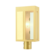 Livex Lighting 27416-12 - 1 Lt Satin Brass Outdoor Post Top Lantern