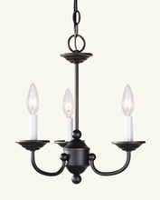 Livex Lighting 4153-07 - 3 Light Bronze Mini Chandelier