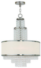 Livex Lighting 50785-91 - 5 Light Brushed Nickel Chandelier