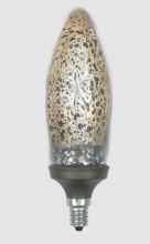 The Coppersmith 703002 - Gold Flame Candelabra Flame Bulb-platinum Lace