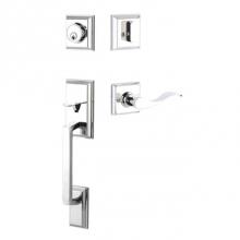 Yale Expressions WYELT44.BWKLHUS26 - Yale Ellington Single Cylinder Entry Set, Brunswick Lever Left Handed, Weiser Keyway, Polished Chr