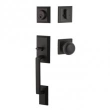 Yale Expressions WYELT44.WLKUS19 - Yale Ellington Single Cylinder Entry Set, Walker Knob, Weiser Keyway, Flat Black