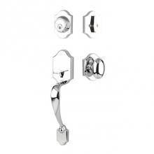 Yale Expressions YEVY44.ABNUS26 - Yale Everly Single Cylinder Entry Set, Auburn Knob, Polished Chrome