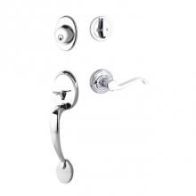 Yale Expressions WYMGR44.FMTRHUS26 - Yale Maguire Single Cylinder Entry Set, Farmington Lever Right Handed, Weiser Keyway, Polished Chr