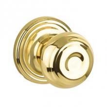 Yale Expressions KYMGR52.LTNUS3 - Yale Maguire Rosette with Keyed Lewiston Knob, Kwikset Keyway, Polished Brass