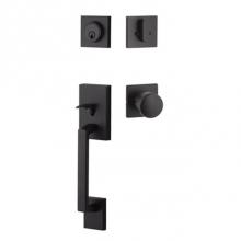 Yale Expressions YMRC44.DYLUS19 - Yale Marcel Single Cylinder Entry Set with Dylan Knob, Flat Black