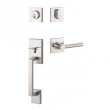Yale Expressions YMRC44.HLDUS15 - Yale Marcel Single Cylinder Entry Set with Holden Lever, Satin Nickel