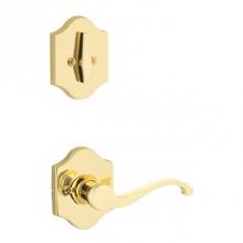 Yale Expressions YEVY43.FMTLHUS3 - Yale Everly Single Cylinder Interior Trim Pack with Farmington Lever Left Handed, Polished Brass