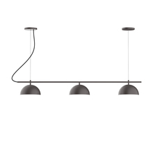 Montclair Light Works CHA431-57-L12 - 3-Light Linear Arcade LED Chandelier, Bronze Matte