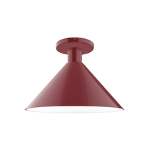 Montclair Light Works FMDX466-55 - 12" Chase Flush Mount, Barn Red