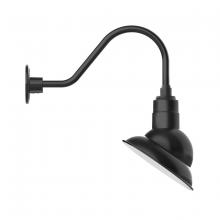 Montclair Light Works GNA120-41 - 10" Emblem shade gooseneck wall mount, Black