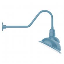Montclair Light Works GNC122-54 - 14" Emblem shade gooseneck wall mount, Light Blue