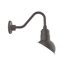 Montclair Light Works GNV119-57 - 7" Emblem shade gooseneck wall mount, Bronze Matte