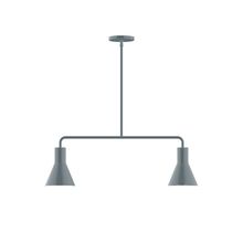Montclair Light Works MSG436-40 - 2-Light Axis Linear Pendant, Slate Gray