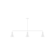 Montclair Light Works MSN436-44 - 3-Light Axis Linear Pendant, White