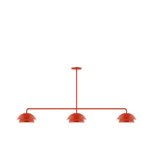 Montclair Light Works MSNX445-26-L12 - 3-Light Axis LED Linear Pendant, Vermillion