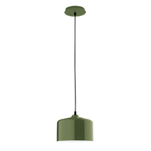 Montclair Light Works PEB419-22-C21 - 8.5" Julia shade, white cord with canopy, Fern Green
