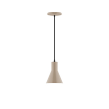 Montclair Light Works PEB436-18-C21 - 6" Flare Pendant, white cord with canopy, Clay
