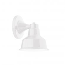  SCA180-44-L10 - 8" Warehouse shade, wall mount sconce, White