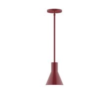 Montclair Light Works STG436-55 - 6" Flare Stem Hung Pendant, Barn Red