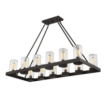  1-1131-12-13 - Inman 12-light Outdoor Linear Chandelier In English Bronze