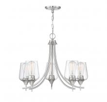 Savoy House 1-4032-5-SN - Octave 5-light Chandelier - Satin Nickel