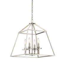  3-9099-4-109 - Braxton 4-Light Pendant in Polished Nickel