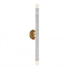  9-2901-2-264 - Callaway 2-Light Wall Sconce in White Marble with Warm Brass