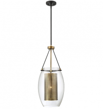Savoy House 7-9063-1-95 - Dunbar 1-Light Pendant in Warm Brass with Bronze Accents