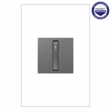Legrand ASWR1532M4 - Adorne Whisper Switch with Microban - Magnesium