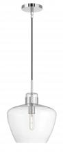  3741-CH-CL - Aurora 1-Light Glass Pendant