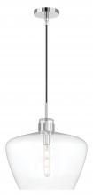  3742-CH-CL - Aurora 1-Light Glass Pendant