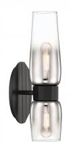  9760-MB-CLGR - Flame 2-Light Vanity Sconce